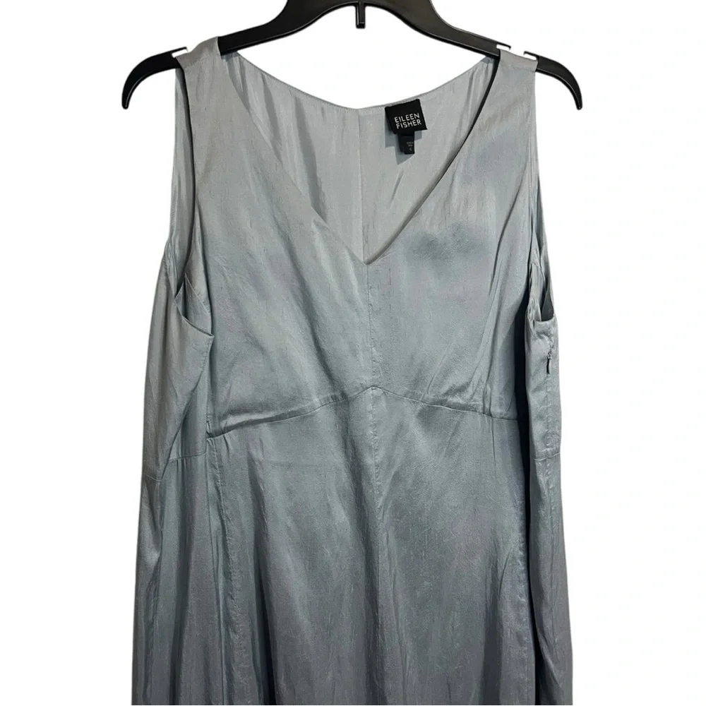 Eileen Fisher Textured Silk Dress and Jacket - Picture 5 of 12
